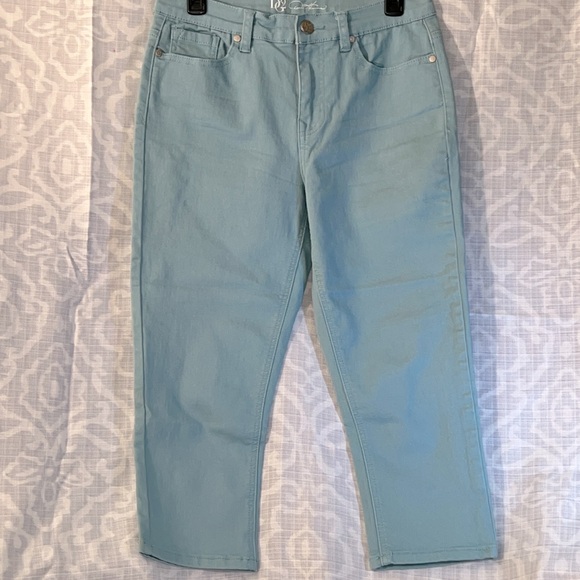 DG2 Light Teal Crop Jeans - Picture 8 of 8
